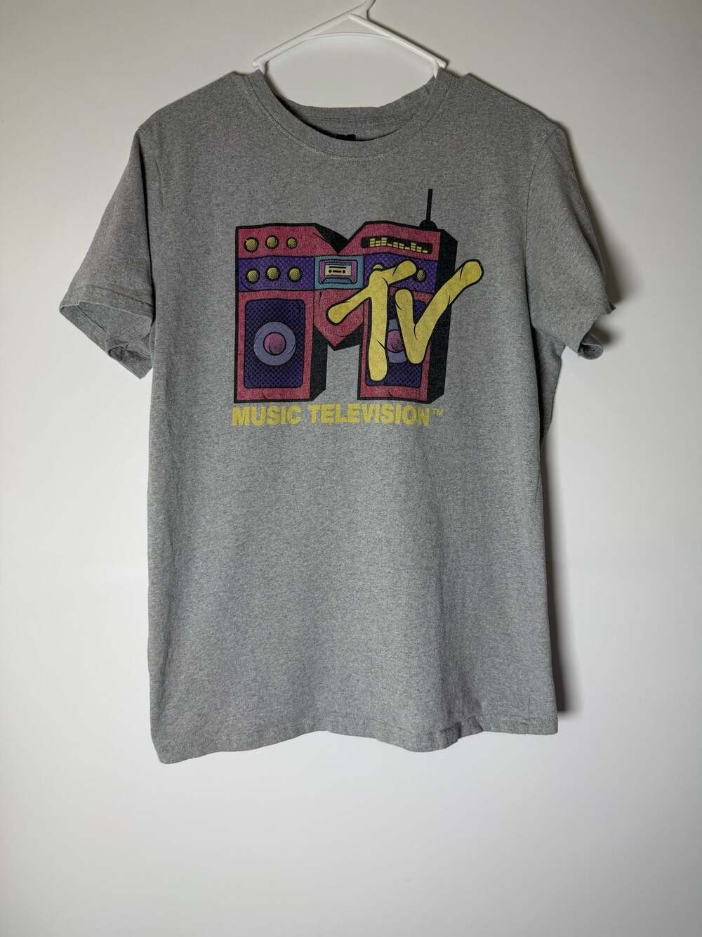 MTV Music Television Men's Short Sleeve Grey T-Shirt